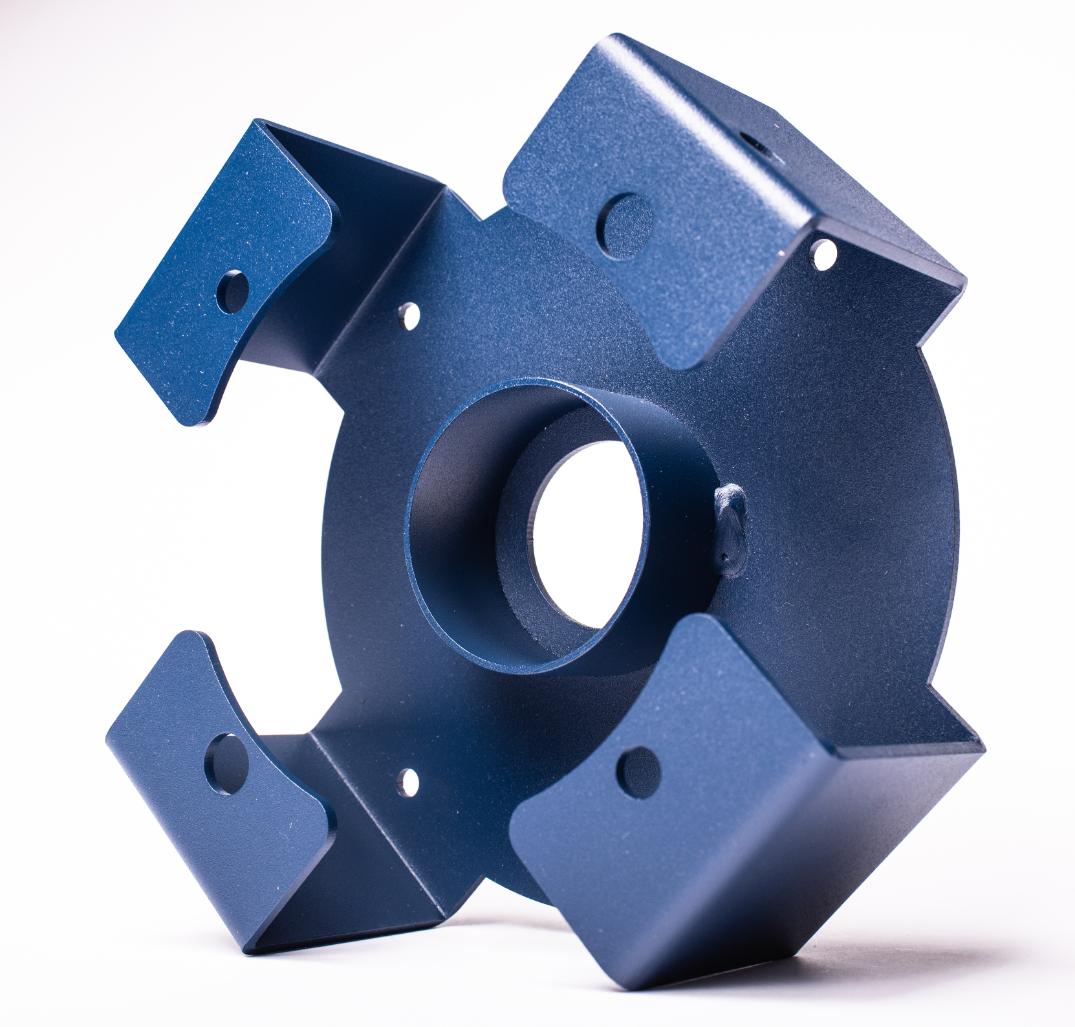 Bracket Assembly Laser cut press braking spot weld Zinc plated powder coating