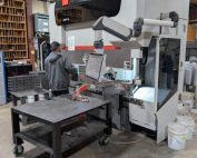 Precision CNC press brake services at Fox Valley Stamping, designed for shaping intricate metal components with high accuracy.