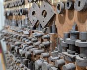 High-quality dies used for metal fabrication at Fox Valley Stamping, ensuring precision and durability in manufacturing processes.