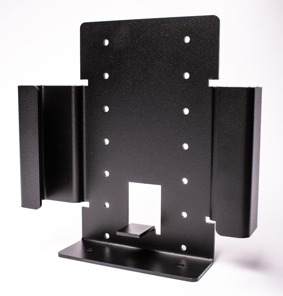 Metal fabricated bracket laser cut bends punching coating